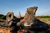 Ayutthaya, Thailand. Wat Chaiwatthanaram, headless Buddha statue of the gallery. 